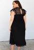 Picture of PLUS SIZE LACE BODICE PLEATED DRESS